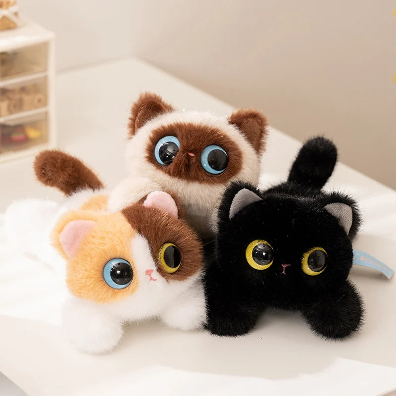20/40cm Big Eyes Cat Plush Toy Pet Kitten Plush Doll High Quality Exquisite Cat Soft Comfortable Pillow Birthday Gift