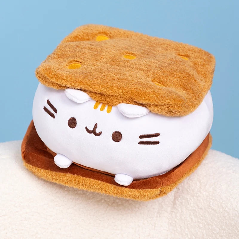 Kawaii Sandwich Biscuit Cat Dolls Chocolate Cookie Fat Cat Plush Toy Stuffed Animals Cushion Accompany Sleep Toy Kids Gifts
