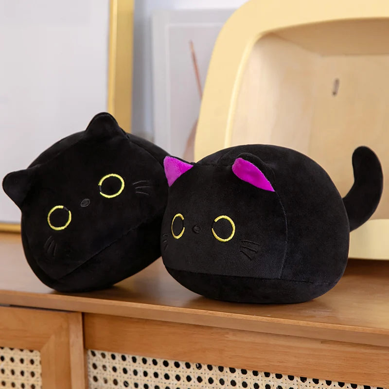 Cartoon Black Cat Plush Toy Animal Girl Dormitory Sleeping Plush Toy Pillow Office Home Sofa Cushion
