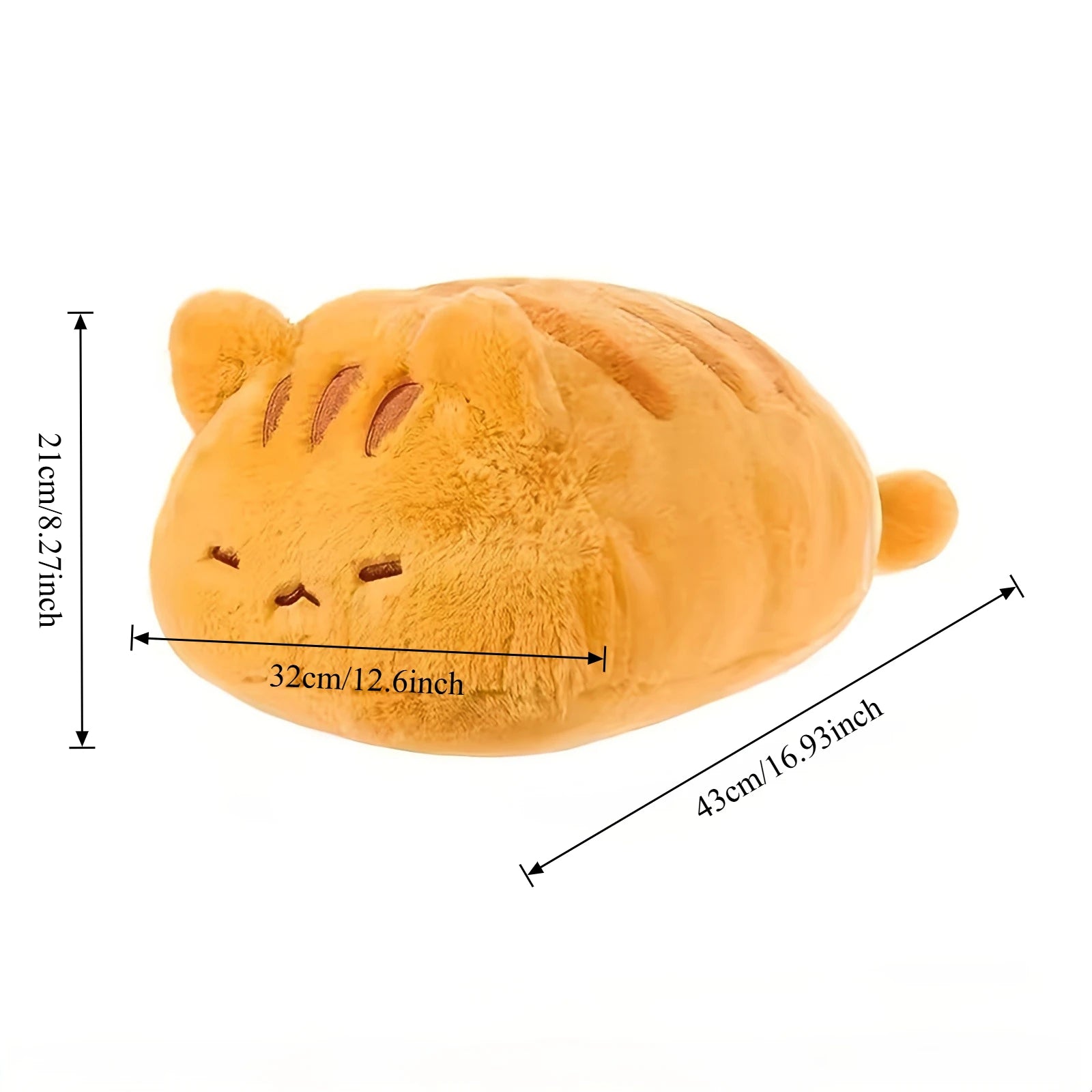 Giant Orange Cat Plush Toy Kawaii Kitty Plushie Throw Pillow Soft Cat Stuffed Doll Toy Home Decoration for Friends Birthday Gift
