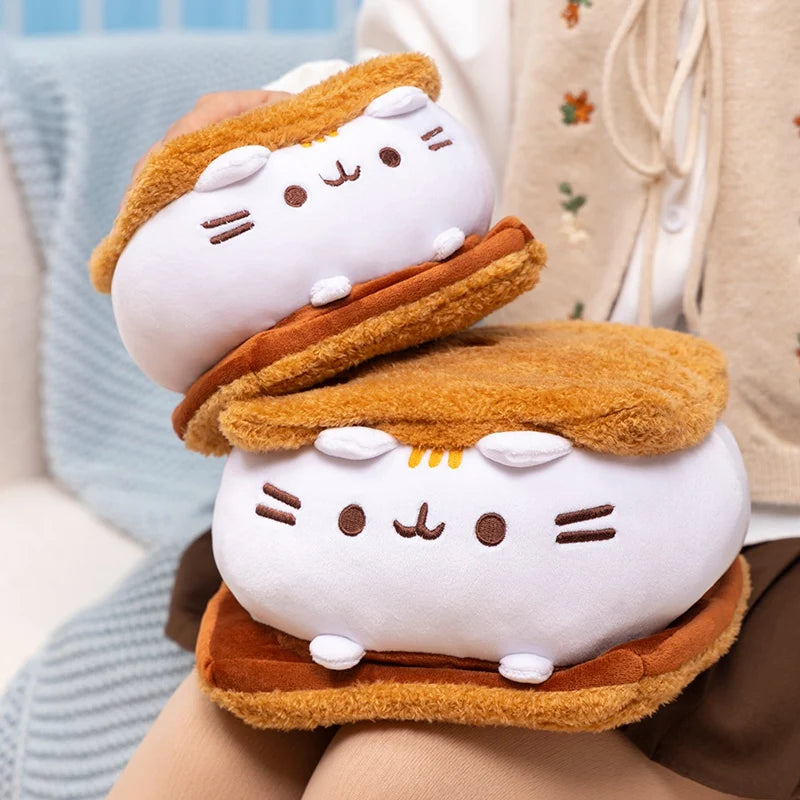 Kawaii Sandwich Biscuit Cat Dolls Chocolate Cookie Fat Cat Plush Toy Stuffed Animals Cushion Accompany Sleep Toy Kids Gifts