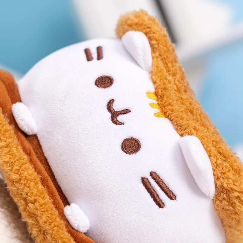 Kawaii Sandwich Biscuit Cat Dolls Chocolate Cookie Fat Cat Plush Toy Stuffed Animals Cushion Accompany Sleep Toy Kids Gifts