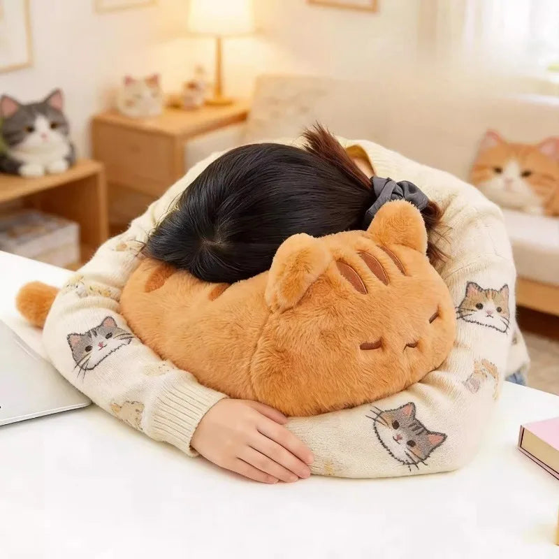 Giant Orange Cat Plush Toy Kawaii Kitty Plushie Throw Pillow Soft Cat Stuffed Doll Toy Home Decoration for Friends Birthday Gift